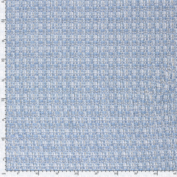 Bouclé tissu Carreaux Indigo