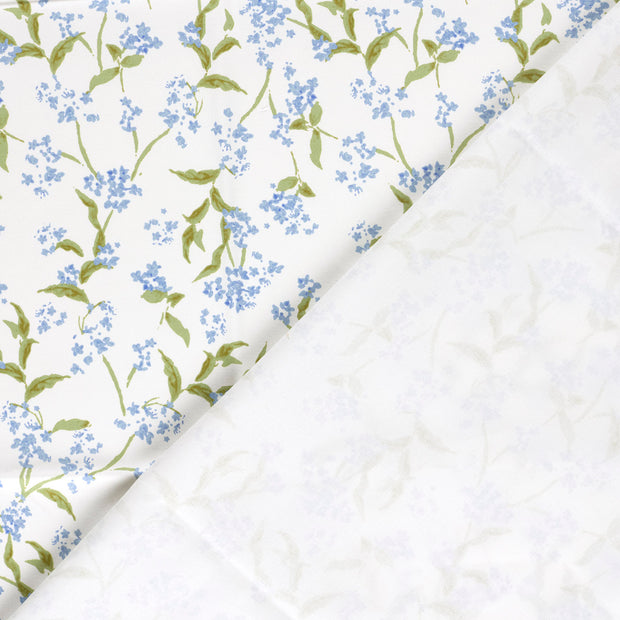 Sergé tissu fleurs imprimé 