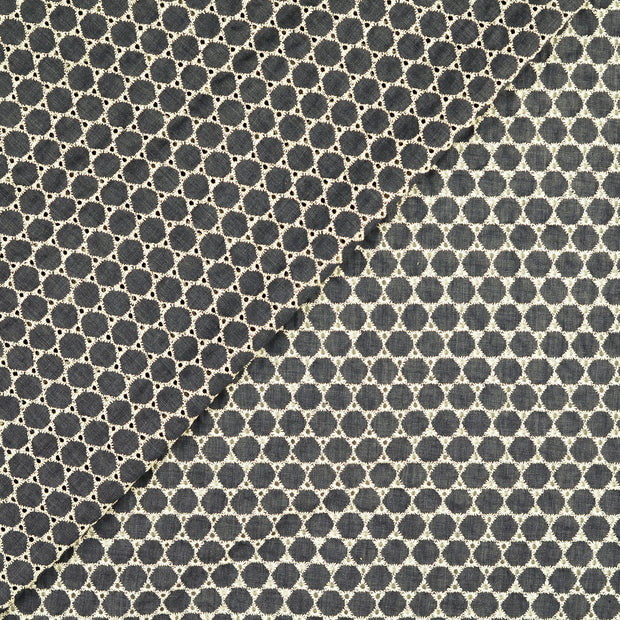 CO Voile fabrik grau stickerei 