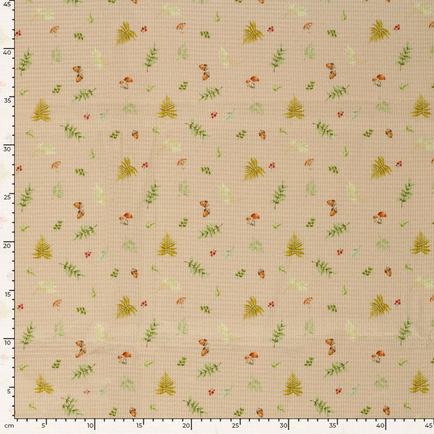 Waffelpiqué fabrik Beige