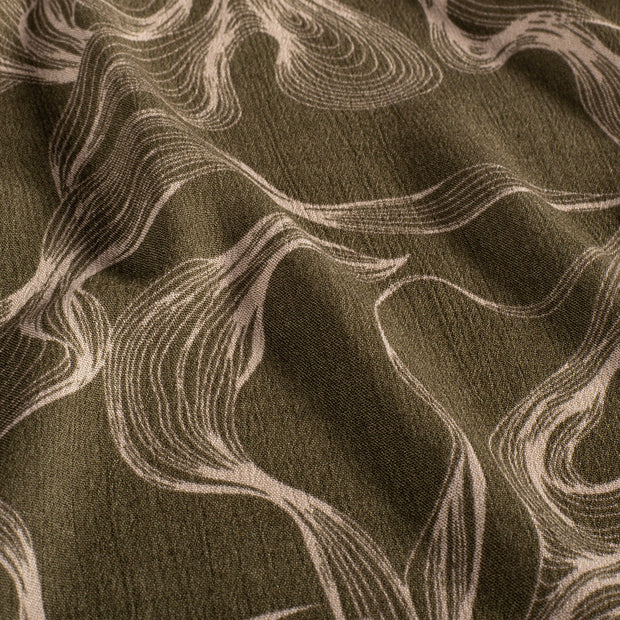 Borken Crepe fabric Abstract Taupe Grey