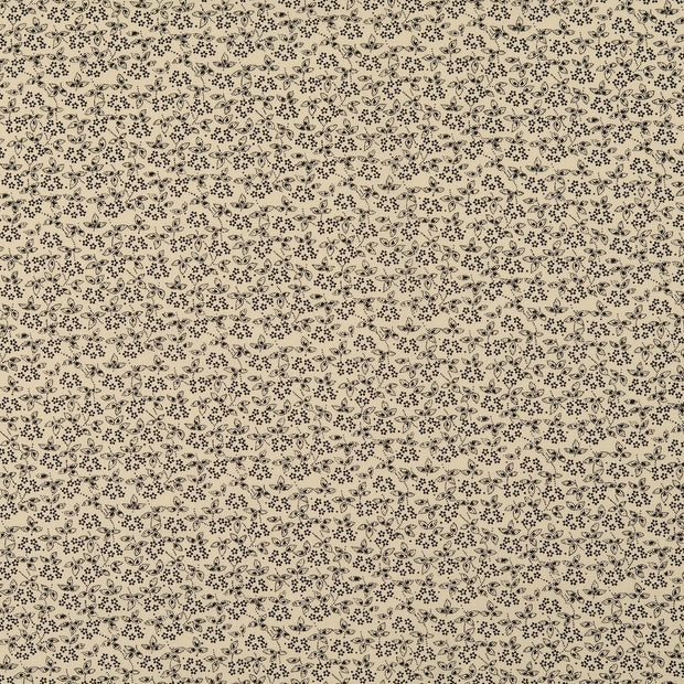 Cotton Poplin fabric Dots Black