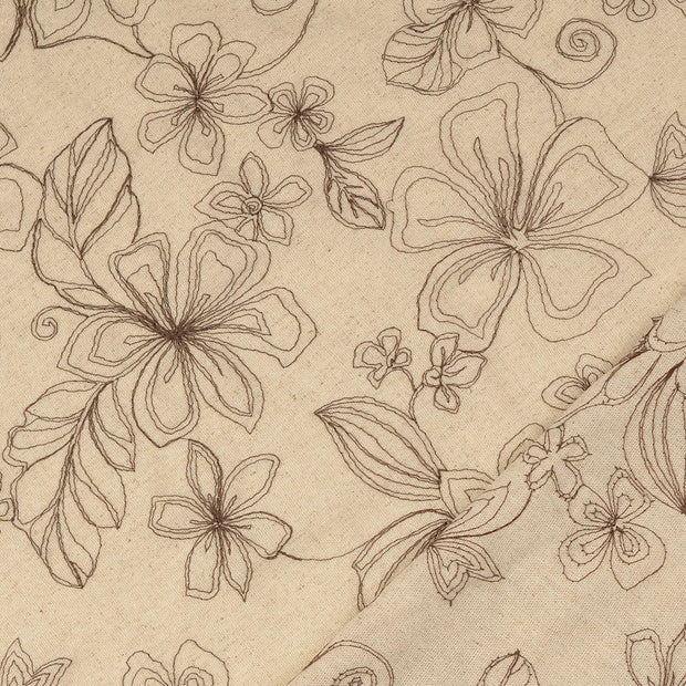 lin tissé tissu fleur 