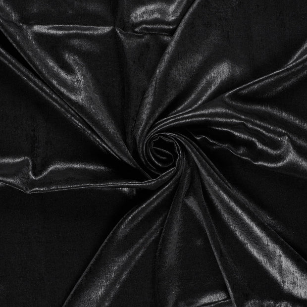 Satin tissu Noir enduit 