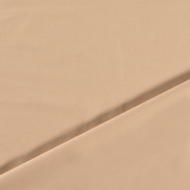 Popeline de Coton tissu beige 