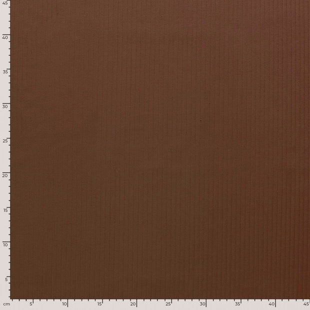 Rib Jersey fabric Unicolour Rust