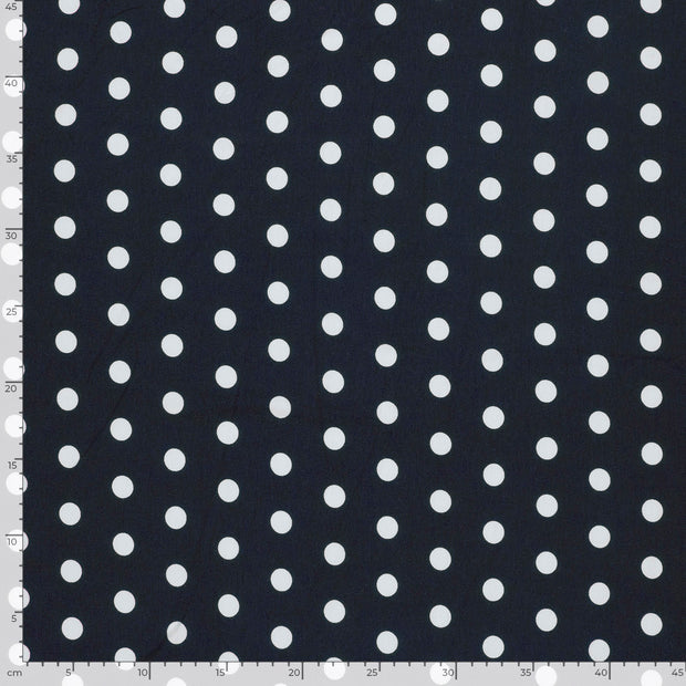 Viscose Vortex Jersey fabric Dots Black