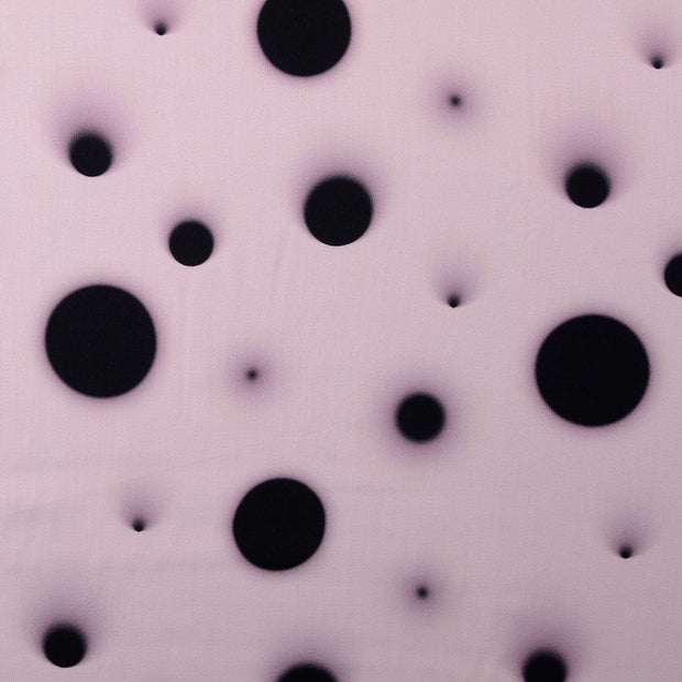Viscose Satin fabric Dots Lavender