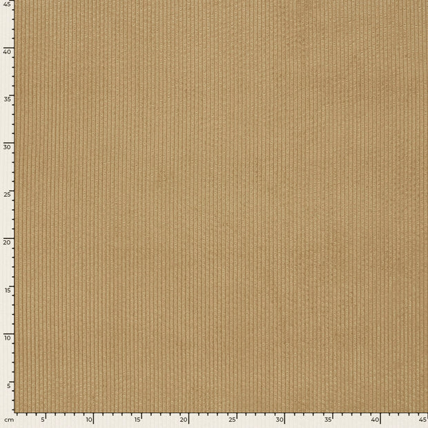 Velours Côtelé 4.5w tissu Unicolore Camel
