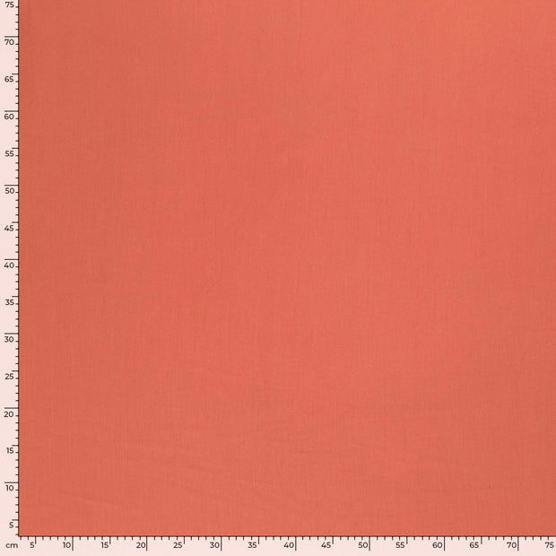 Bamboo Poplin fabric Unicolour Brique