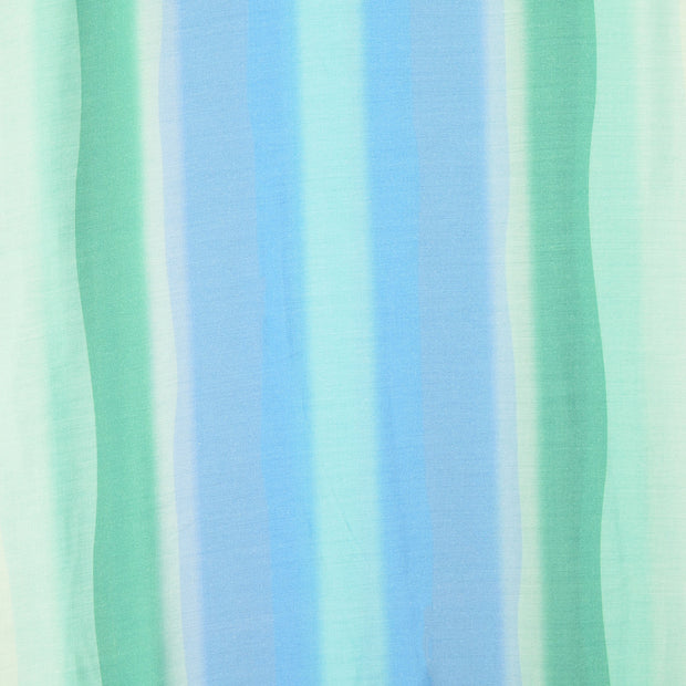 Viscose Poplin fabric Stripes turquoise