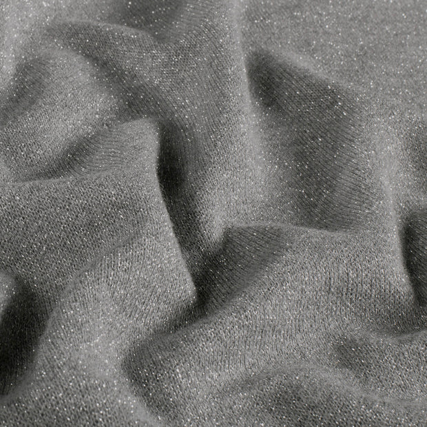 Heavy Knit fabric Melange Dark Grey