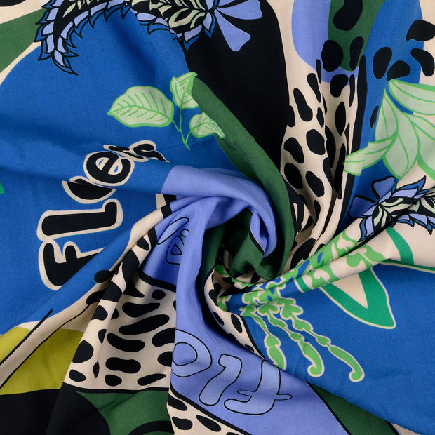 Viscose Poplin fabric multicolor 
