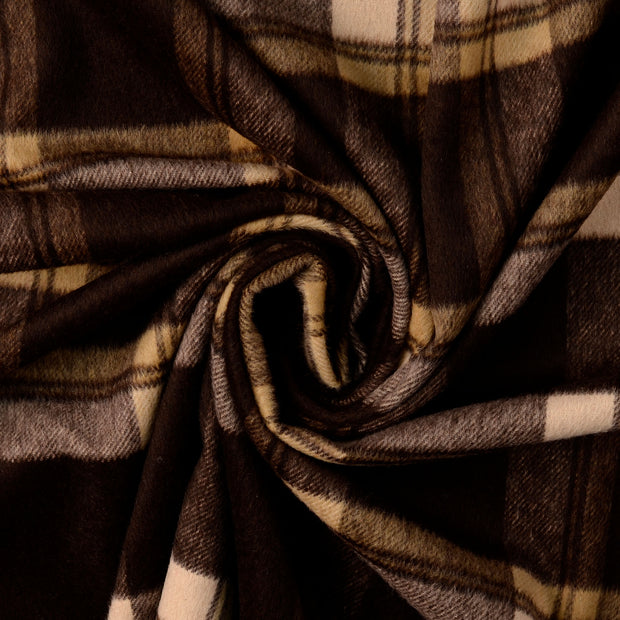 Chiffon en laine tissu Marron 