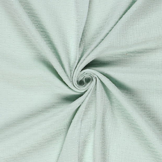 Double gaze tissu Menthe dobby 