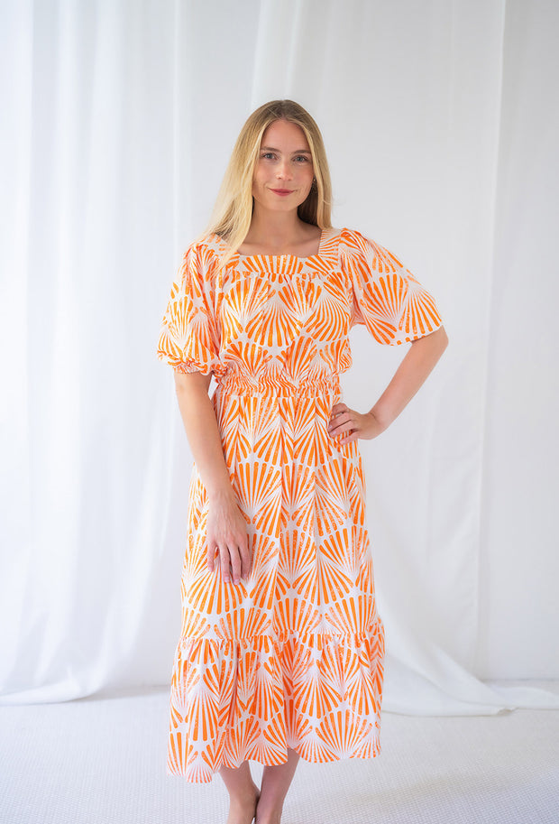 Bamboo Poplin fabric Shells Orange