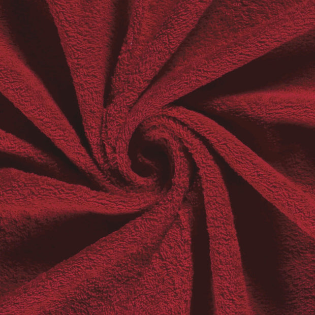 Frotté tissu Unicolore rouge