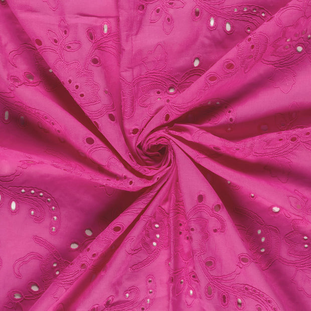 Popeline de Coton tissu Rose 