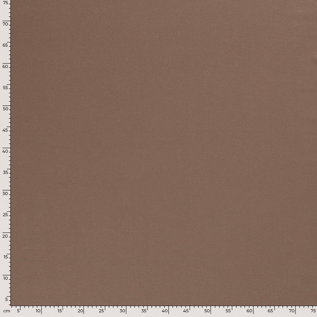 Gauffré Jersey tissu Unicolore Marron taupe