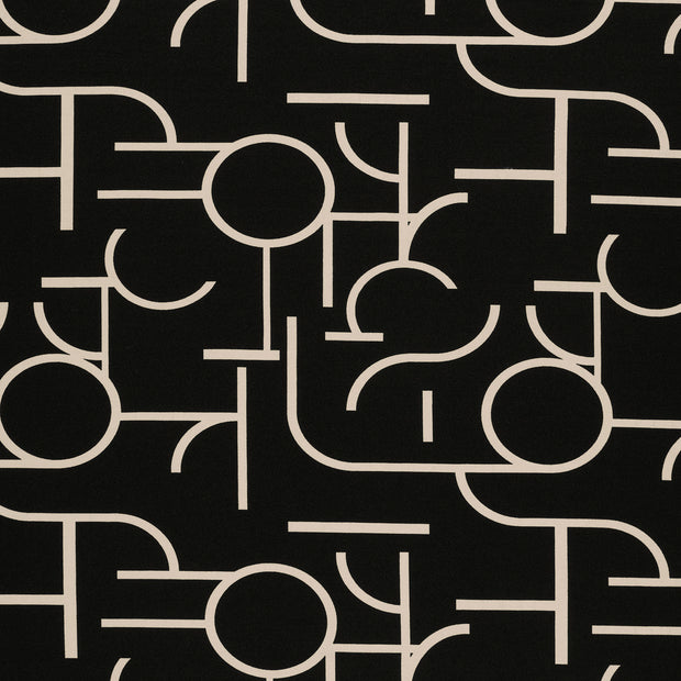 Milano tissu Noir mat 