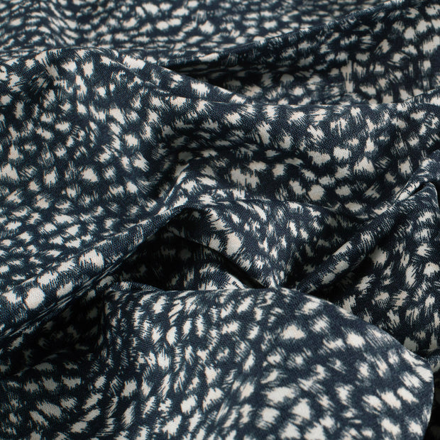 Bengaline tissu Abstrait Bleu Marine