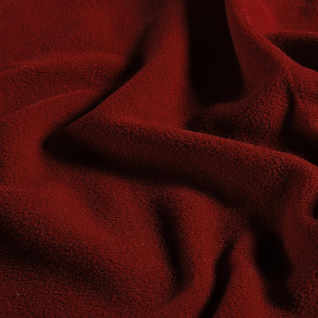 Fleece fabrik Uni Bordeauxrot