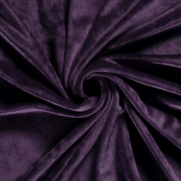 Velours tissu Unicolore Pourpre
