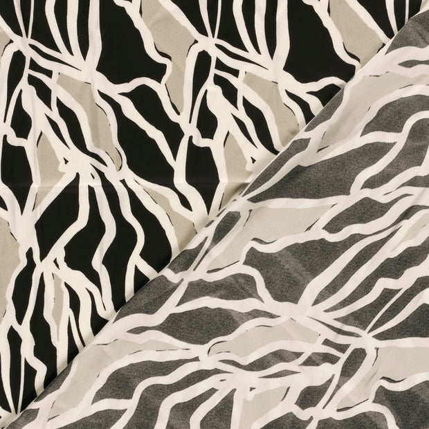 Satin Duchesse fabric Abstract printed 