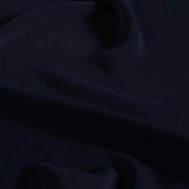 Crêpe tissu Unicolore Bleu Marine
