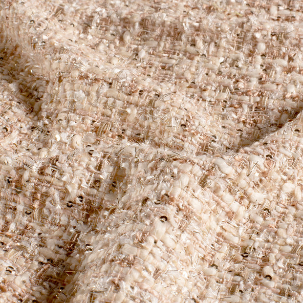 Bouclé fabric Checks Beige