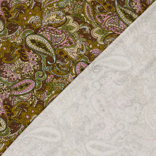 Viscose Vortex Jersey fabric Paisley printed 
