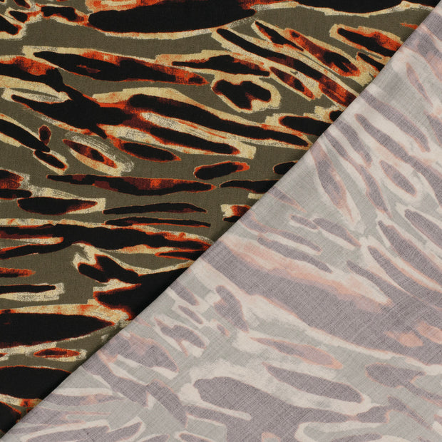 Viscose Satin fabric Abstract printed 