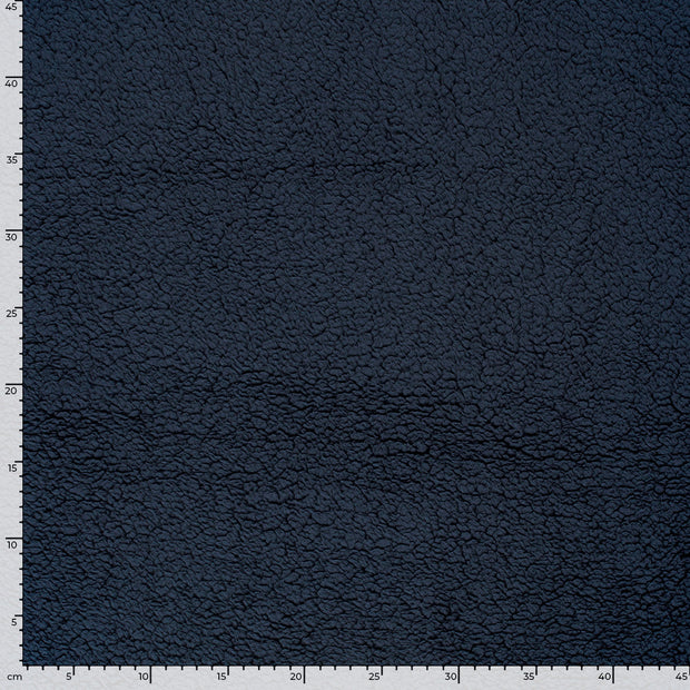 Fausse Fourrure tissu Unicolore Bleu Marine