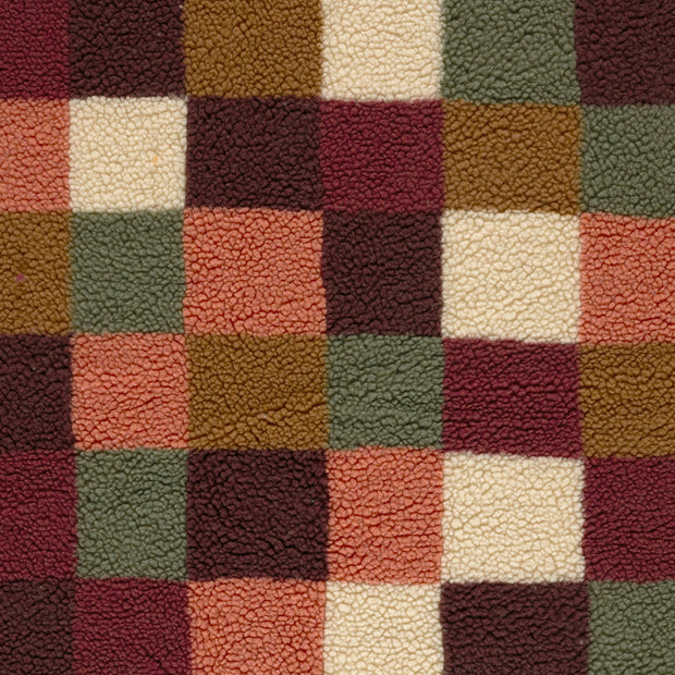 Sherpa Fleece fabric Bordeaux matte 