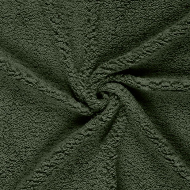 Fausse Fourrure tissu Vert kaki 