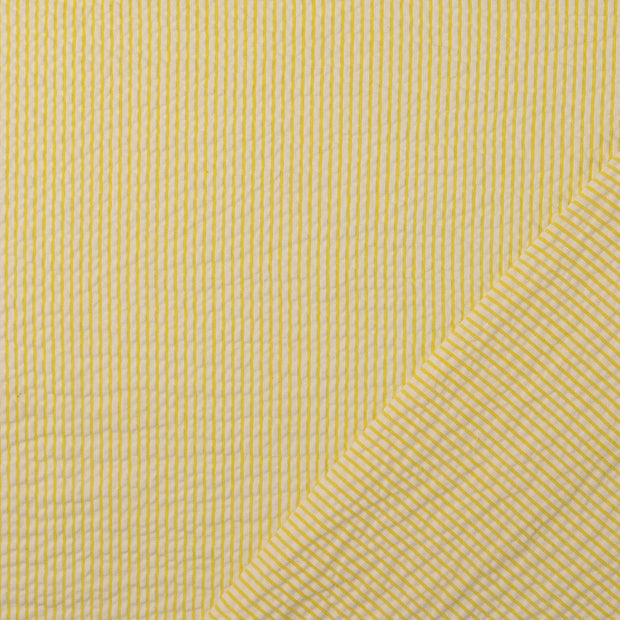  tissu Jaune Seersucker 