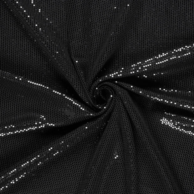 Polyester Jersey fabrik Schwarz Paillette 