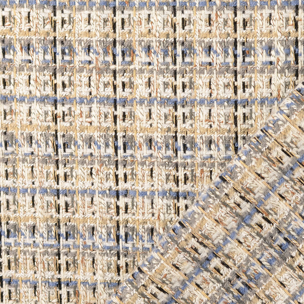 Bouclé fabric Indigo yarn dyed 