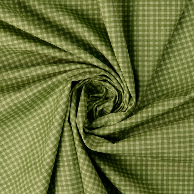 Popeline de Coton tissu Vert Olive 