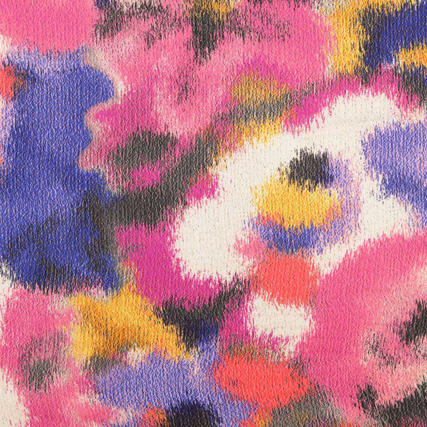 Viscose Satin tissu fleurs multicolore