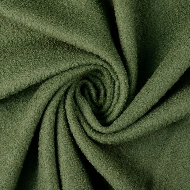 Wool Boucle fabric Green 