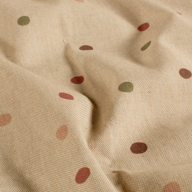 Aspect Lin tissu pois Beige