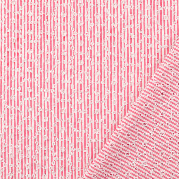 Lace fabric pink 