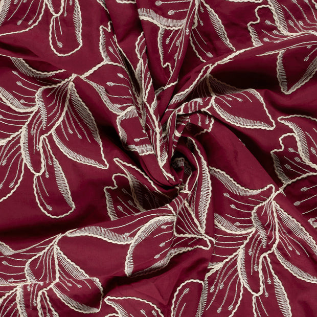 Voile fabric Bordeaux 