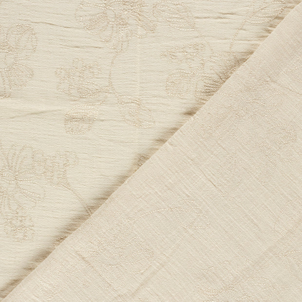  tissu fleurs brodé 