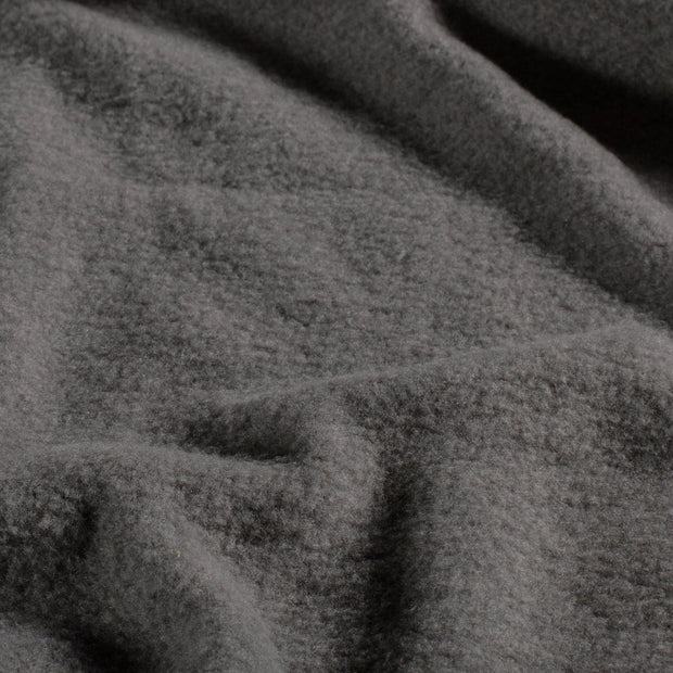 Fleece fabrik Melange Dunkelgrau
