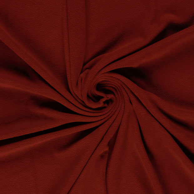 Fleece fabrik Bordeauxrot 