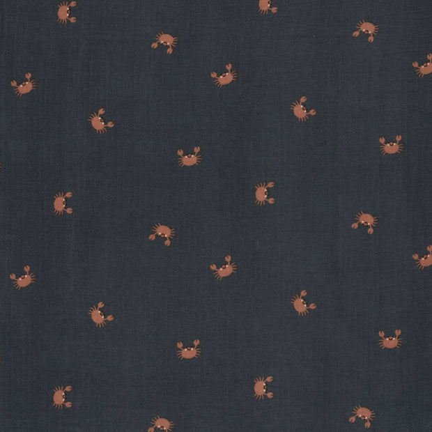 Muslin fabric Navy matte 