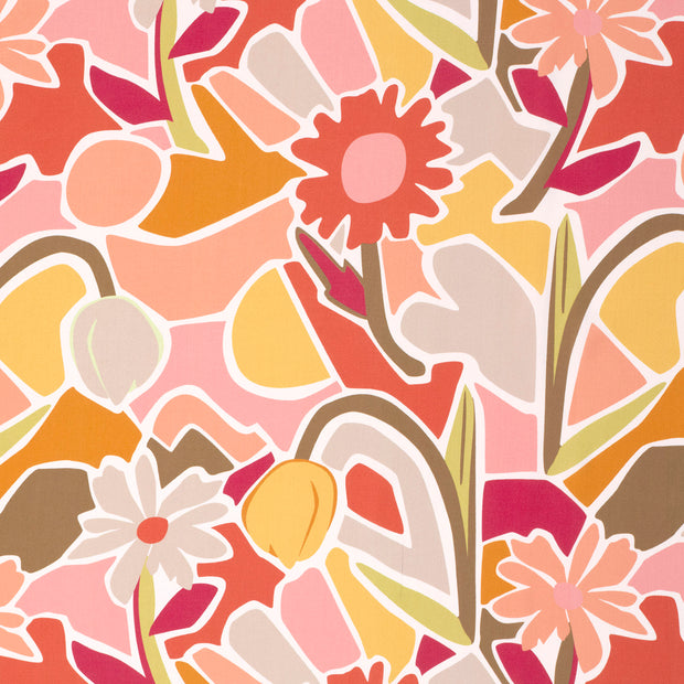 Viscose Poplin fabric Orange 