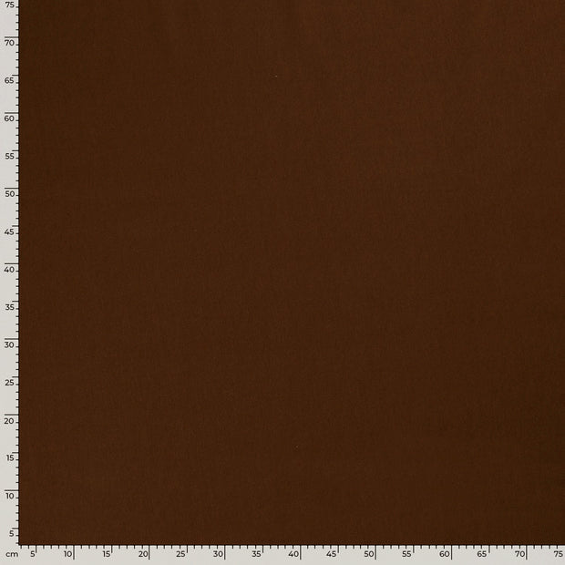 French Terry fabric Unicolour Brown